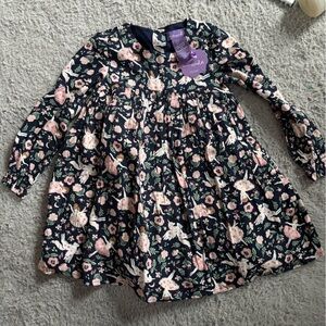 Shrinking Violet Navy Floral Dress with Pink and Green Accents